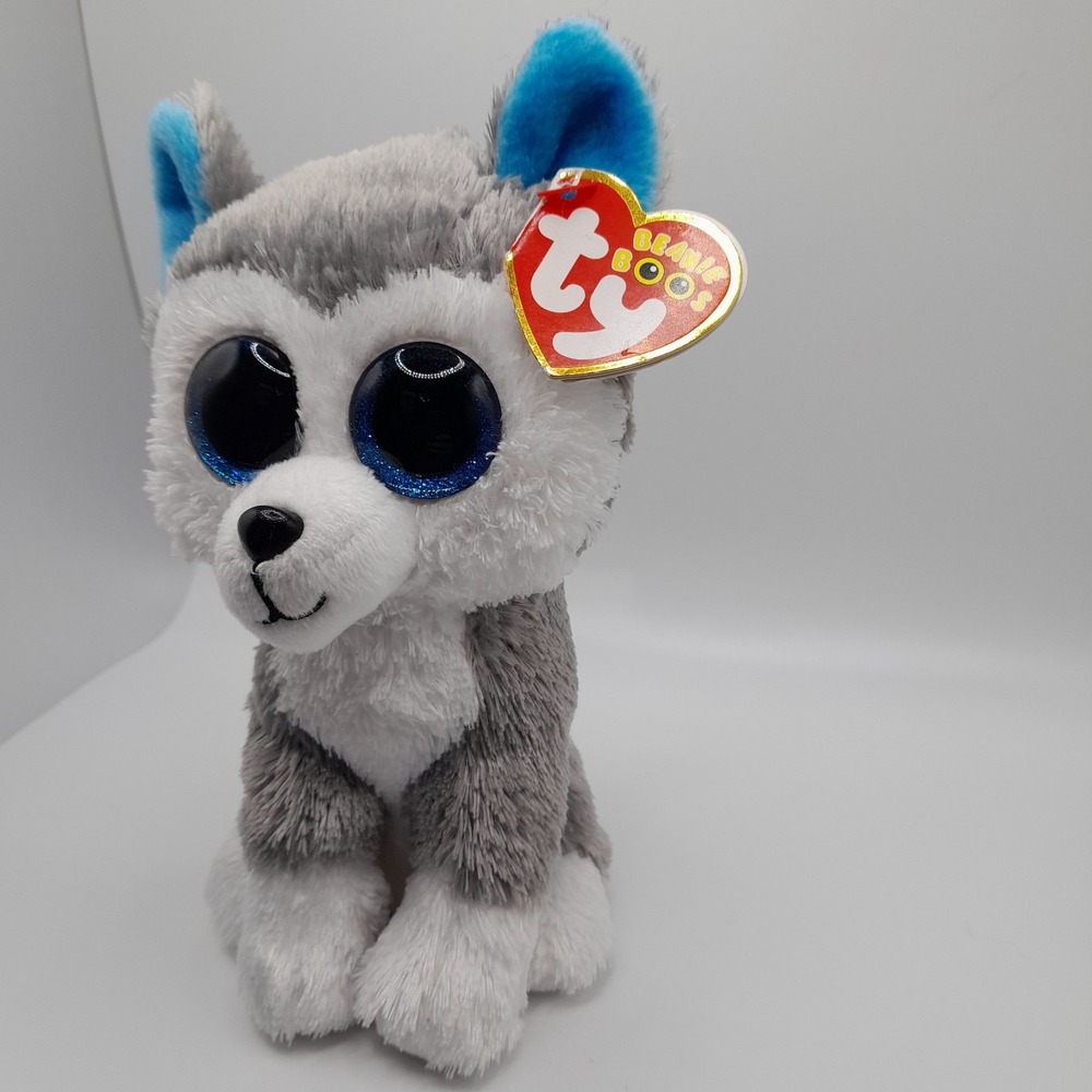 TY Beanie Boos - SLUSH the Husky Dog Plush (Glitter Eyes) (6 inch) Stuffed Toy - Picture 4 of 12